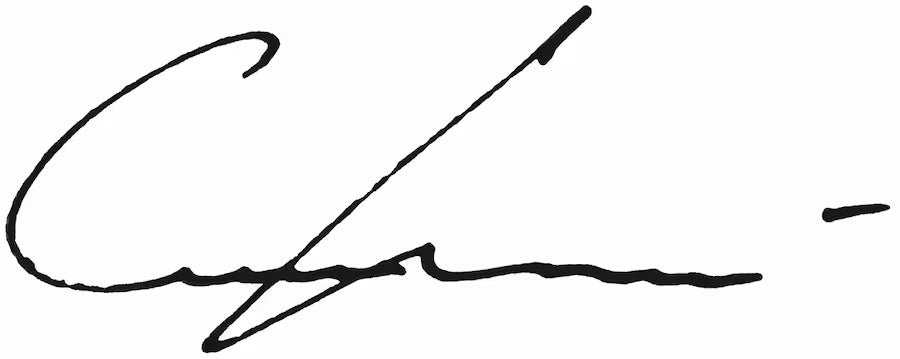 Signature of the founder of Maison Liverani, marking a personal commitment to craftsmanship and quality
